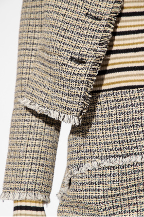 Cream Checked blazer Proenza Schouler White Label Proenza